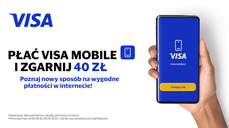 Płać Visa Mobile i zgarnij 40 zł 