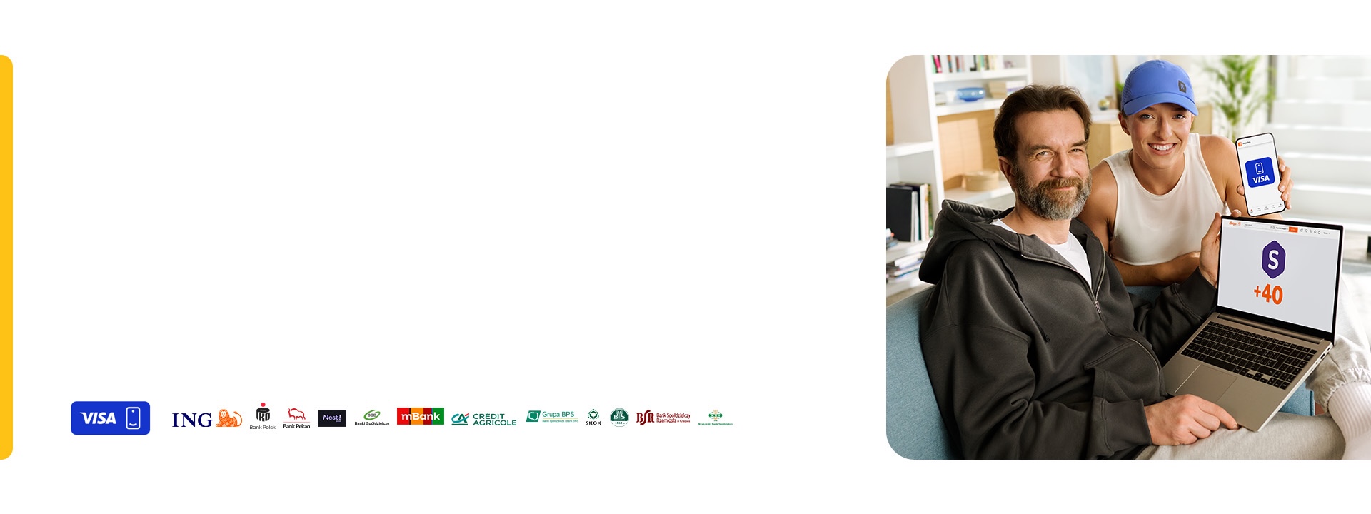 bank logos and online shopping