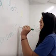 Girl at marker board