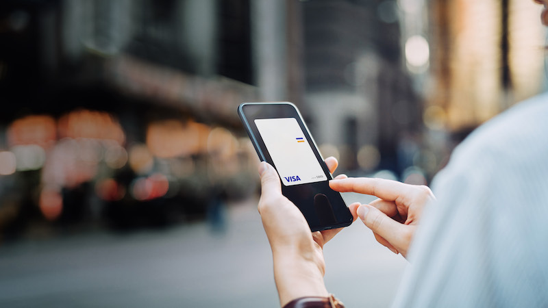 person using mobile
