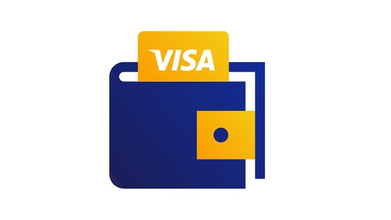 Grafika ilustracyjna - portfel cyfrowy Visa