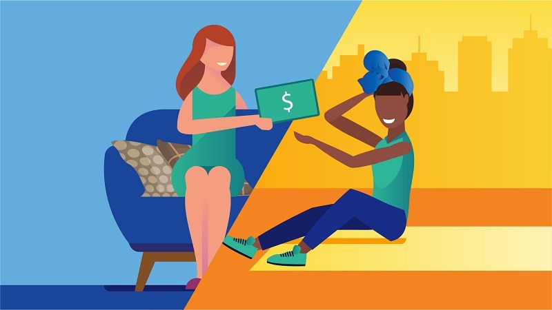 Visa Direct - grafika ilustracyjna