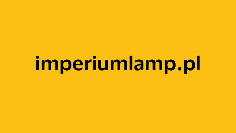 yellow square with company website name of imperiumlamp.pl