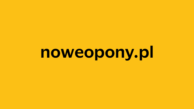 yellow square with company website name of noweopony.pl