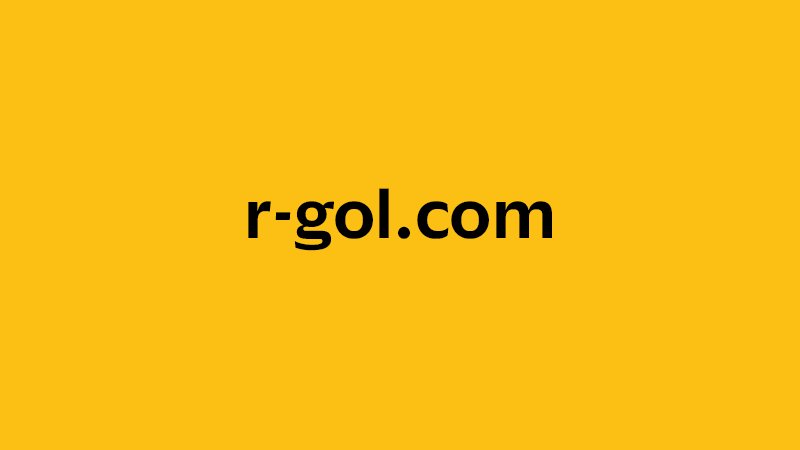yellow square with company website name of r-gol.com